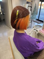 クレーチェ(CRECE)&nbsp;《畑中結衣》ボブ/イヤリングカラー/オレンジ