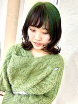 カモン(CAMON) ミディアムレイヤー*デザインカラー*顔周りカット#ウルフ