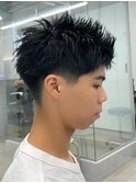 スパイキーショート/アップバング/フェード/mem's/眉毛