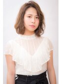 【morio池袋】大人可愛いウェーブボブ