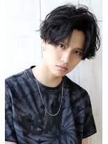 ネイビー(NAVY)&nbsp;センターパート×ゆるめスパイラル！直毛の方も似合うパーマヘア