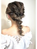 卒業式　成人式　結婚式　ヘアセット　アレンジ　編み込み☆