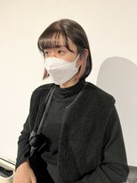 カフ(CAF)&nbsp;CAF FUKO ピンクベージュインナーカラー/ボブ/大阪/心斎橋