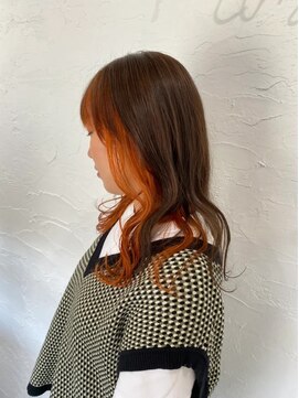 ラブリッシュ(LOVERICHE) 透明感カラー＋オレンジインナー   【浜崎style】