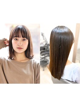 【カット+TOKIOトリ-トメント\6600】女性の髪のために作られた≪Aujua≫で季節/年齢の変化等のお悩みにも◎