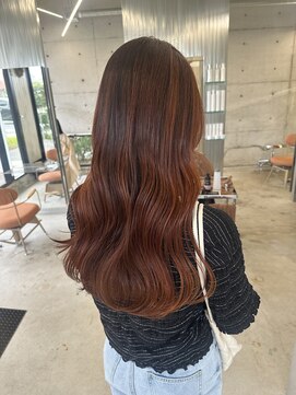 ユイマァル 岡山店(YUIMARL) ハイライト×アプリコットカラー