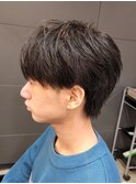ナチュラルマッシュウルフショートネープメンズカットマッシュ
