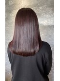 ブリーチなしチェリーブラウンカラー