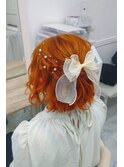 ルーズハーフアップ