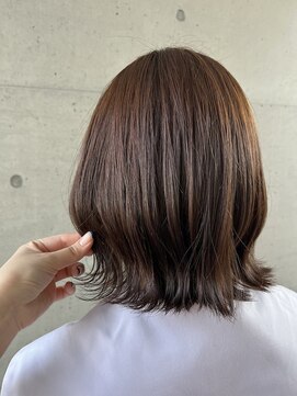 アチーブティルスマートサロン 豊川末広通店(achieve till Smart Salon) 暗髪オレンジブラウン 大人可愛い外ハネショート