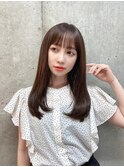 髪質改善トリートメントで叶う美髪ストレート　艶髪　前髪