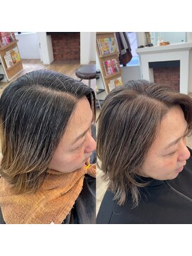 アメリ(Ameri) -Ameri-藤川☆白髪ぼかし【浜町/ショート/ボブ/髪質改善】