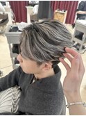 シルバーブラックバレイヤージュ