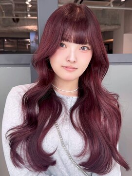 アルバム 銀座(ALBUM GINZA) ロング前髪カット顔周りレイヤー韓国ヘア_F21223