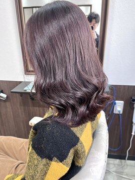 ベルヘアーデザイン 堺東(Belle hair Design) イメチェンピンクパープルイルミナカラーレイヤーカット堺東