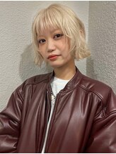 【デザインカラー×ボブもおすすめ!】ハイトーンカラーやデザインカラーはボブでやるとダメージレスです＊