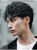 新橋メンズパーマフェザーパーマシャドウパーマセンターパート