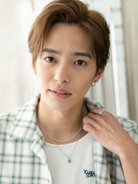 メンズヘア ビーセカンド 草加店(MENS HAIR B-2) 20代30代アップバングハイトーンカラーカジュアルショートI草加