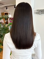 オーシャン(Ocean)&nbsp;ストレートロング ダークグレージュ 艶カラー 髪質改善 20代30代
