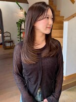 サロンエフ(salon f)&nbsp;レイヤーカット×ヘーゼルブラウン