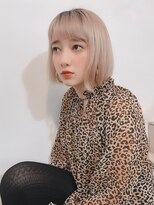 エムスラッシュ たまプラーザ(M.SLASH)&nbsp;外国人風/ハイトーン/オン眉/小顔/ぱっつんボブ/たまプラーザz1