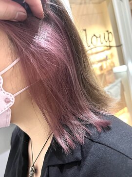 ルー(loup) ペールピンク/インナーカラー/イヤリングカラー/ダブルカラー