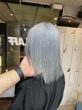 ラフ(LAFF) #黒髪#ボブルフ#ネビージュ#小顔#ワンレン