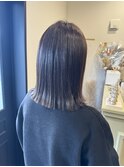 アッシュグレー/切りっぱなしボブ