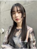 顔周りウルフ×ロングヘア
