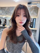 サイン 渋谷(SIGN)&nbsp;韓国ヘアハッシュカットレイヤーカットグレージュブリーチ無し