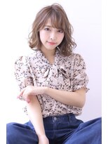 オーロ 緑地公園店(ORO)&nbsp;ことりベージュ毛先パーマ大人かわいい小顔フレンチボブ大人ボブ