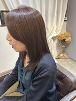 ワ ヘアー(wa-hair)&nbsp;ウルフレイヤーロ*オリーブベージュ*髪質改善*秋色*透明感カラー
