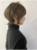 くびれショートウルフハイライトボブウルフ ウルフカット
