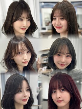 ハピネス 梅田茶屋町店(HAPPINESS) 韓国ヘア/顔まわりカット/レイヤーカット/ブリーチなし/髪質改善