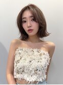 フェザーボブ_刈り上げショート_チェリーレッド