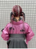 三つ編みツインお団子