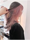 ペールピンク×インナーカラー