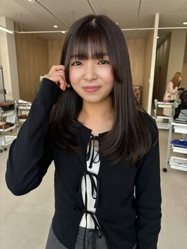 ミリ 奈良店(mm) オリーブ/グレージュ/レイヤー/顔まわり/前髪/学割/近鉄奈良