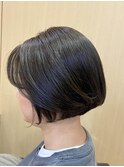 襟元スッキリ☆丸みミニボブ