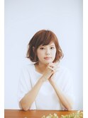 【ナチュラルボブ】フレンチガーリーくせ毛風大人ボブ