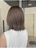 ぱっつんボブ/髪質改善/堺東ぱっつんボブ/グレージュ