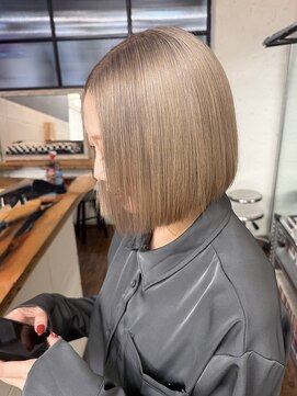 ヘアサロン エフ 渋谷(F) ベージュ×ボブ