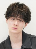 大分シャドウパーマメンズカットラウンドマッシュツーブロック