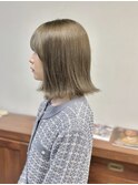 ブリーチなしダブルカラーオリーブベージュ春カラー夏カラー