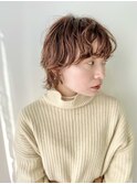 ウルフカットカラーパーマ前髪カット【 AMU/自由が丘】