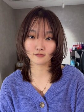 エトワ 中央店(etoi) 大分ミディアムボブレイヤー軽め韓国レイヤーくびれスタイル