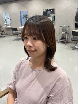 フレーム スクエア トレンド感溢れるくびれ外ハネ♪