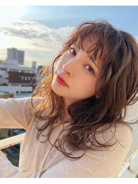 ルッソカルム(Lusso calme) オリーブベージュ/ベージュ/外国人風パーマ