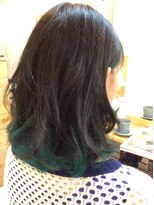 アオゾラヘアー 本店(AOZORA HAIR)&nbsp;色遊びBLK× Green