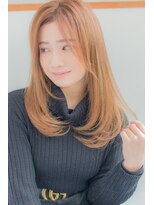 パッセージ ダブリュー 八幡山(hair make passage .w)&nbsp;ナチュラルデザインカラーレイヤーロング